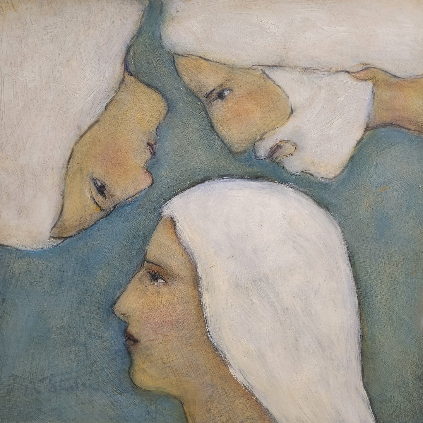 'Parents in Heaven' oil painting